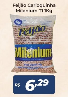 Atakarejo Feijao Carioquinha Milenium T1 1kg oferta
