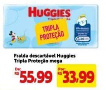 Extra Supermercado Fralda descartável Huggies Tripla Proteção mega oferta