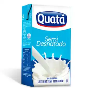 Enxuto Leite longa vida quatá semi desnatado 1l oferta