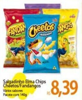 Atacadão Salgadinho Elma Chips Cheetos/Fandangos Vários sabores Pacote com 140g oferta