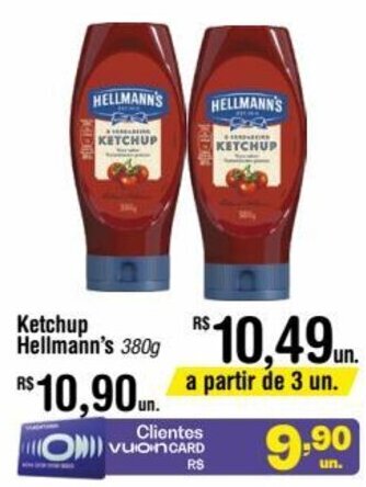 Fort Atacadista Ketchup Hellmann's 380g oferta