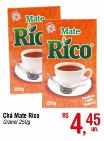 Fort Atacadista Chá Mate Rico Granel 250g oferta