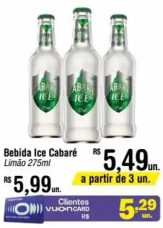 Fort Atacadista Bebida Ice Cabaré Limão 275ml oferta