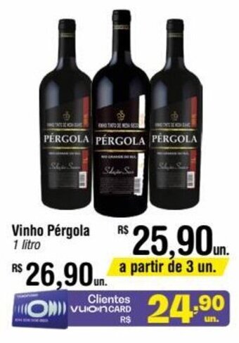 Fort Atacadista Vinho Pérgola 1 litro oferta