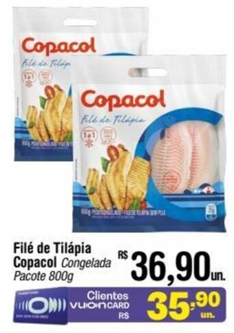 Fort Atacadista Filé de Tilápia Copacol Congelada Pacote 800g oferta
