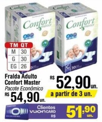 Fort Atacadista Fralda Adulto Confort Master Pacote Econômico oferta