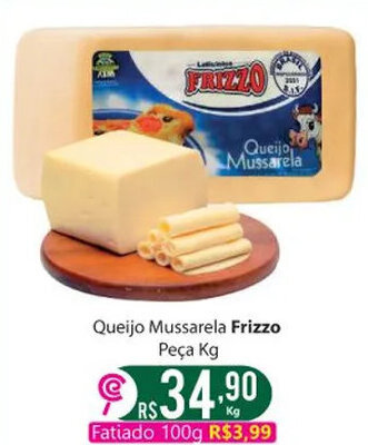 Comercial Esperança Queijo Mussarela Frizzo Peça Kg oferta