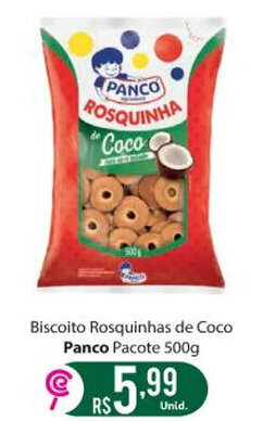 Comercial Esperança Biscoito Rosquinhas de Coco Panco Pacote 500g oferta