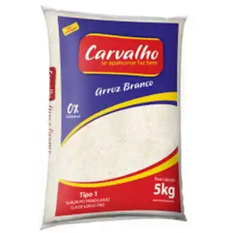 Carvalho Supermercado Arroz branco do carvalho tipo1 5kg oferta