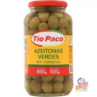 Azeitona verde tio paco vidro 500g