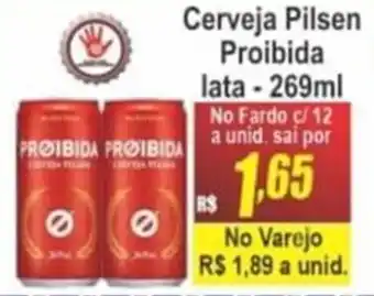 Serrano Supermercado Cerveja Pilsen Proibida lata - 269ml oferta