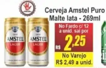 Serrano Supermercado Cerveja Amstel Puro Malte lata - 269ml oferta