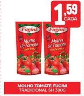 Fort Atacadista MOLHO TOMATE FUGINI TRADICIONAL SH 300G oferta