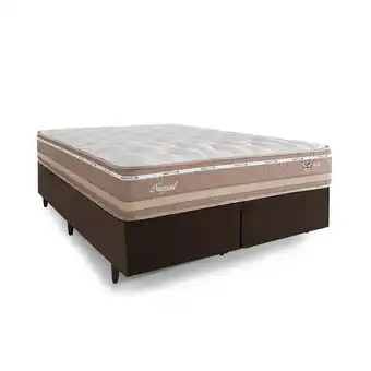 Lojas Koerich Conjunto box queen size newport 158x67 molas maxspring marrom - herval oferta
