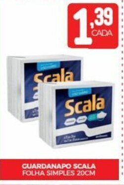 GUARDANAPO SCALA FOLHA SIMPLES 20CM