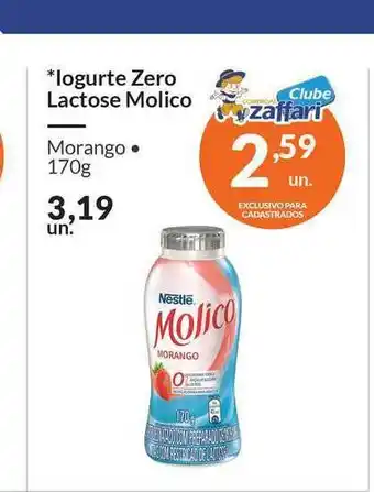Iogurte Zero Lactose Molico Morango 170g