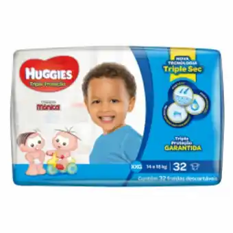 Supermercados Big Compra Fralda descartável huggies tripla proteção xxg c/32 oferta
