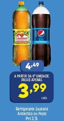 Arena Atacado Refrigerante Guarana Antarctica ou Pepsi Pet 2.5L oferta