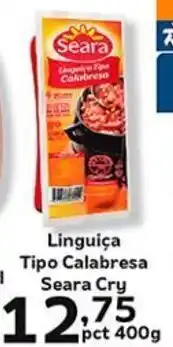 Supermercados Tauste Linguiça Tipo Calabresa Seara Cry pct 400g oferta