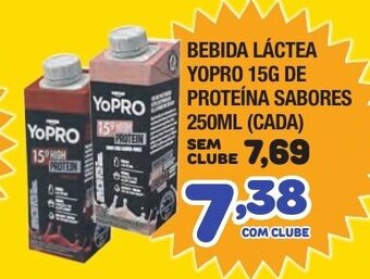 Bebida Lactea Yopro 15g de Proteina Sabores 250ml
