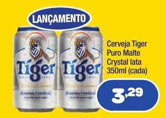Costazul Supermercados Cerveja Tiger Puro Malte Crystal lata 350ml oferta
