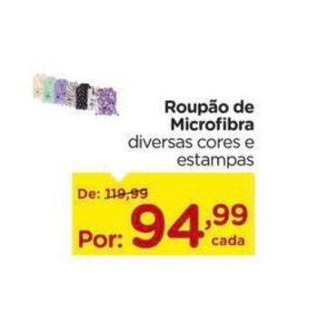 Carrefour Roupão de Microfibra diversas cores e estampas oferta
