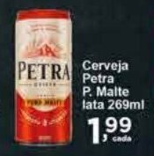 Rossi Supermercado Cerveja Petra P. Malte lata 269ml oferta