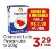 Rossi Supermercado Creme de Leite Piracanjuba tp 200g oferta