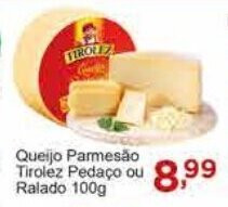 Rossi Supermercado Queijo Parmesão Tirolez Pedaço ou Ralado 100g oferta