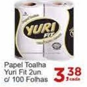 Papel Toalha Yuri fit 2un c/ 100 folhas