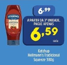 Arena Atacado Ketchup Hellmann's Tradicional Squeeze 380g oferta