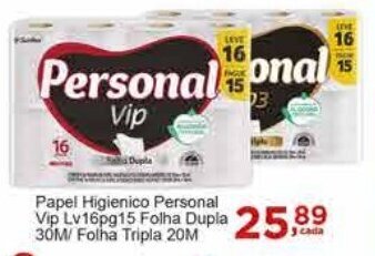 Rossi Supermercado Papel Higienico Personal Vip Lv16pg15 Folha Dupla oferta