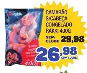 Costazul Supermercados Camarao s/ cabeca Congelado Rakki 400g oferta