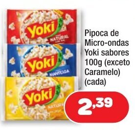 Costazul Supermercados Pipoca de Micro Ondas Yoki Sabores 100g oferta