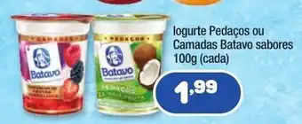 Costazul Supermercados Iogurte Pedacos ou Camadas Batavo sabores 100g oferta