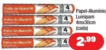 Costazul Supermercados Papel Aluminio Lumipam 30cmx4m oferta