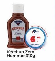 Ketchup zero hemmer 310g