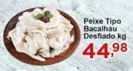 Rossi Supermercado Peixe Tipo Bacalhau Desfiado kg oferta