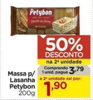 Carrefour Massa p/ Lasanha Petybon 200g oferta