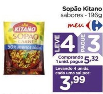 Carrefour Sopão Kitano sabores - 196g oferta