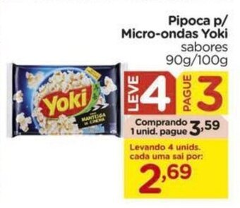 Carrefour Pipoca p/ Micro-ondas Yoki sabores 90g/100g oferta