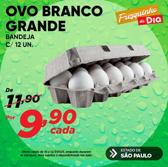 Dia OVO BRANCO GRANDE BANDEJA C/ 12 UN. oferta
