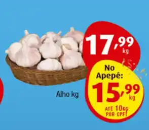Inter Supermercados Alho kg oferta