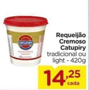 Carrefour Requeijão Cremoso Catupiry tradicional ou light - 420g oferta