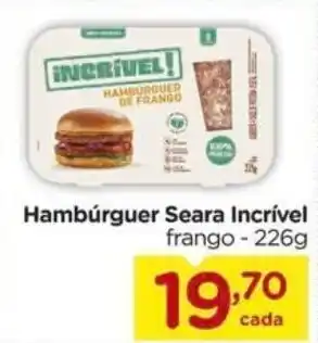 Hambúrguer Seara Incrível frango - 226g