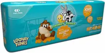 Fralda baby looney tunes mega xxg c/28