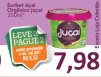 Sorbet acai Organico Jucai 200ml