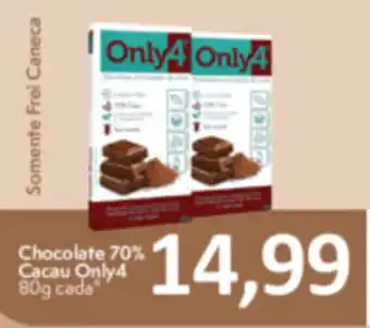 Master Supermercados Chocolate 70% Cacau Only4 80g oferta