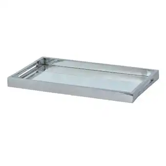 Casa e Vídeo Bandeja retangular em aço inox com espelho fracalanza 41x26x3cm oferta