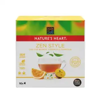 Chá branco em cápsula zen style nature's heart caixa 60g 6 unidades